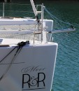 Boat did not come equipped with bow sprit this one manufactured and installed by All-spars Brisbane.