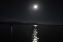 Moon over Barra lagoon.
