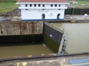 One set  of gates in Miriflores locks, each 2 feet thick