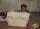 Mary,  our village host weaved this mat for a parting gift