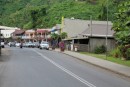 Savusavu is the 2nd largest town on the 2nd largest Fiji island of Vanua Levu.  This shows about half of the whole main street.  The population is about 2000, approximately half native Fijian,  half East Indian,  with a scattering of Asians and varioius expats.
