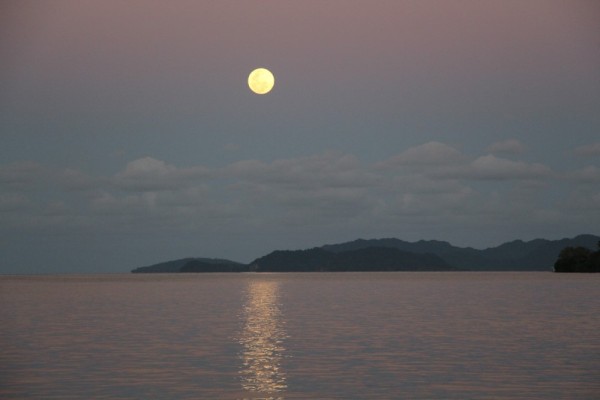 Moonrise off the island of  Taveuni