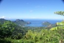 Looking down at Baie Taiohie on the island of Nuku Hiva,  the administrative capital of the Marquesas.  Population @ 2000.