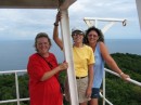 Karen, Cathy, and Michelle at the top of the lighthouse.