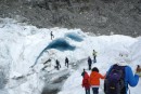 Adventure on Fox Glacier.  The glacier gets an average of 30 feet of rain per year,  the town of Fox Glacier gets almost half that much