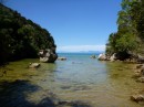 While kayaking around an island in Abel Tasman we found this picture perfect spot for lunch