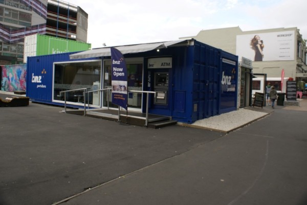 They even made a shipping container into a bank
