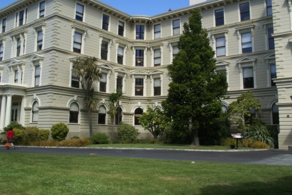 This government building in Wellington was built around the turn of the last century and designed to look like stone.  The entire building is made of wood.