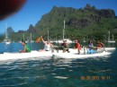 July is a month of festivities for the Tahitians with canoe racing a big event.  Over 1000 paddlers competed