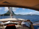 Entering Bora Bora ship channel