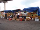 Fresh produce stands under the bridge from Nassau to Paradise Island