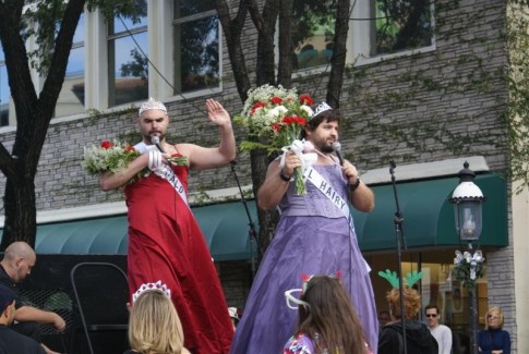 Queens of the parade,  actually 2 local comedians