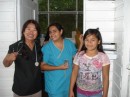 Naty, on the left, was another nurse visiting the river for a few weeks and offered to help us for a few days.  Cindy,  in the middle,  was one of several interpreters there that day.  Each physician had their own assigned interpreter.