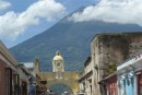 This arch crossing the street in Antigua was built to let the cloistered nuns cross the street without being seen in public