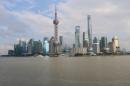  The Shanghai Pearl Tower is the visual center of the thriving city.