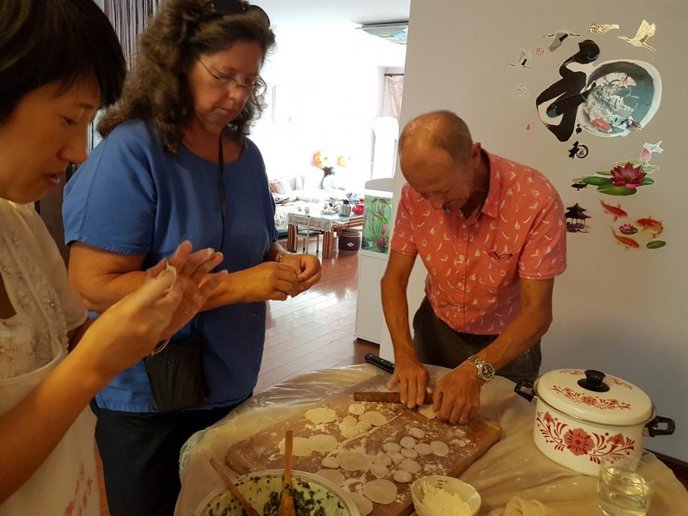 We visited the home of a family that taught us how to make dumplings,  one of our favorite Chinese foods.