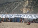 Beach tents Nazare