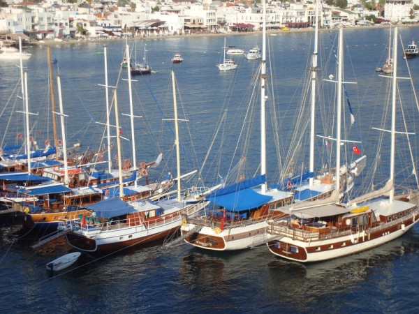 Gulets at anchor in Bodrum
