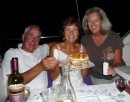 Birthday celebration for Sandra aboard Sangaris