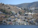 harborside Symi town; over the hill to Chorio (the old town) and to Pethi Bay
