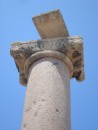 Column transported from a ship wreck to Methoni with Venetian St. Mark