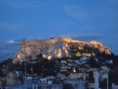 Our first view of the Acropolis from our Plaka Hotel
