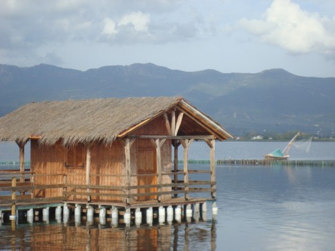 Fishing hut in Klisova Lagoon
