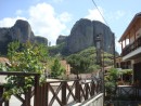 View of Meteora rocky pinnacles from our Hotel Tsikeli