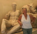 Athens - In True Aussie spirit, Heather offers a helping hand to her first ancient Greeek