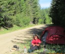 Camped near the Tacoma Pass - nobody seemed to use this convenient forest road