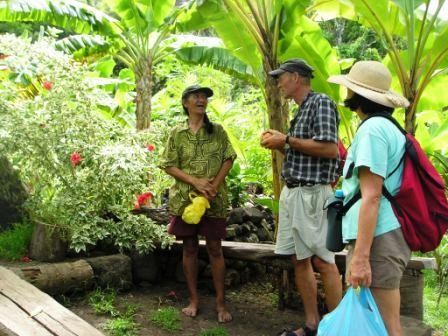 Bargaining for fruit: Nuku Hiva Marquesas