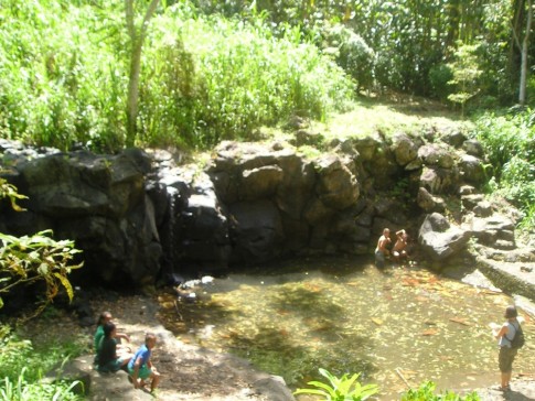 Kids swimming in pond: RLS Estate