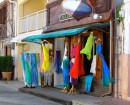 One of the shops in Bourg des Saintes. I loved their clothing, but it was far too expensive.