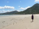 A lovely long walk on the beach, Oberon Bay