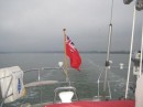 Leaving the river Orwell, passing Felixstowe