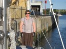 Fiona in lock at River Vilaine