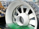 Picture of tide turbine being installed off the Ile de Brehat (photo from internet)