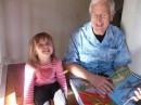 Grandpa and Juliette reading stories