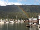 Rainbow over Wrangell harbor