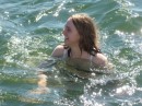 Elizabeth decides to swim at the Boston Harbor Islands