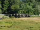 Bridge  over the Concord River. Site of the "shot heard round the world"