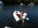 Mike and Barbara Wapner take the dinghy for a spin