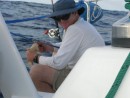Kurt fished all the way. He actually did catch a nice tuna later in the trip.