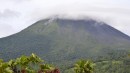Arenal Volcano, top hidden in the clouds