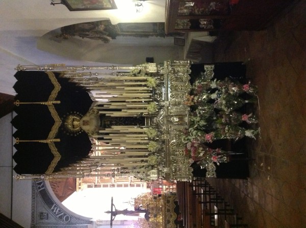 One of the silver and gold Semana Santa floats
