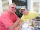 Tony and Garrow at the Maritime Museum restaraunt overlooking the harbor.