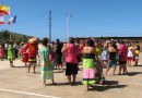 Gathering at the festival with colorful dresses.