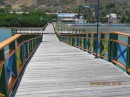 Foot bridge to Santa Catalina island, the only way to get there except for boat.  There are no streets or cars on the island.
