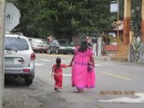 Local dress on the streets of Boquete.