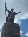 Statue in the historical area of town.